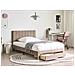 Letto Con Cassetti Contenitori Velluto Lonzac 120 X 200 Cm Tortora - Foto miniatura 1