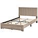 Letto Con Cassetti Contenitori Velluto Lonzac 120 X 200 Cm Tortora - Foto miniatura 4