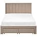 Letto Con Cassetti Contenitori Velluto Lonzac 120 X 200 Cm Tortora - Foto miniatura 5