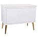 Sgabello Baule In Legno Bianco 83x41,5x62,5h - Foto miniatura 1