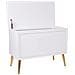 Sgabello Baule In Legno Bianco 83x41,5x62,5h - Foto miniatura 3