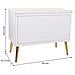 Sgabello Baule In Legno Bianco 83x41,5x62,5h - Foto miniatura 8