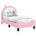 Struttura letto per bambini con testata Rosa 70 x 140 cm PU - Foto miniatura 1