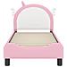 Struttura letto per bambini con testata Rosa 70 x 140 cm PU - Foto miniatura 5
