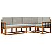 Set di divani con cuscino 5 pcs Grigio Naturale e Chiaro - Foto miniatura 1