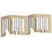 Cancello per cani pieghevole con supporti 4 pcs Rovere Sonoma - Foto miniatura 1