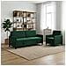 Set di Divani con Storage 2 pz Verde Scuro Poliestere - Foto miniatura 2