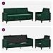 Set di Divani con Storage 2 pz Verde Scuro Poliestere - Foto miniatura 3