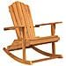 Sedia Dondolo Adirondack da Giardino in Legno Massello Teak - Foto miniatura 1