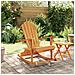 Sedia Dondolo Adirondack da Giardino in Legno Massello Teak - Foto miniatura 3