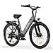MileCity 1 Bicicletta Elettrica 26 '' per donna, motore 250W, batteria 36V 13Ah, autonomia fino a 100km, cambio 7 velocità, freno a disco meccanico, telaio Step-Thru, Grigia - Foto miniatura 1