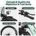 MileCity 1 Bicicletta Elettrica 26 '' per donna, motore 250W, batteria 36V 13Ah, autonomia fino a 100km, cambio 7 velocità, freno a disco meccanico, telaio Step-Thru, Grigia - Foto miniatura 8