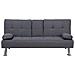 Divano Letto Moderno In Tessuto Grigio Scuro Roxen - Foto miniatura 15