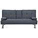 Divano Letto Moderno In Tessuto Grigio Scuro Roxen - Foto miniatura 24