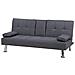 Divano Letto Moderno In Tessuto Grigio Scuro Roxen - Foto miniatura 16
