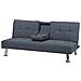 Divano Letto Moderno In Tessuto Grigio Scuro Roxen - Foto miniatura 27