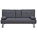 Divano Letto Moderno In Tessuto Grigio Scuro Roxen - Foto miniatura 8