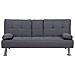 Divano Letto Moderno In Tessuto Grigio Scuro Roxen - Foto miniatura 13