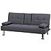 Divano Letto Moderno In Tessuto Grigio Scuro Roxen - Foto miniatura 10