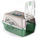 Trasportino In Plastica Per Animali Panzer Made In Italy 50 X 33 X 21 Cm - Azzurro - Foto miniatura 1