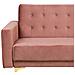 Divano Reclinabile A 3 Posti In Velluto Rosa Aberdeen - Foto miniatura 14