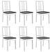 Sedie Da Pranzo Con Cuscini 6 Pz Bianche In Legno Massello - Foto miniatura 1