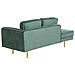 Chaise Longue In Velluto Verde Menta Destra Miramas - Foto miniatura 4