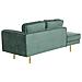 Chaise Longue In Velluto Verde Menta Destra Miramas - Foto miniatura 6