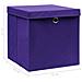 Scatole Portaoggetti con Coperchi 4pz Viola 32x32x32cm Tessuto - Foto miniatura 6