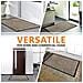 Front Door Mat Beige Grigio 40x60 Cm Impermeabile E Lavabile Tappeto Per Indoor Outdoor Heavy Duty Dirt Trapper Non Di Slittamento Dirtcatcher Tappeto Per Gradino Della Porta Corridoio Ingresso Cucina Camera Da Letto - Foto miniatura 2