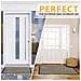 Front Door Mat Beige Grigio 40x60 Cm Impermeabile E Lavabile Tappeto Per Indoor Outdoor Heavy Duty Dirt Trapper Non Di Slittamento Dirtcatcher Tappeto Per Gradino Della Porta Corridoio Ingresso Cucina Camera Da Letto - Foto miniatura 3