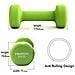 Prkned02k Manubri, 2 Pz, 2 Kg, Verde, Neoprene - Foto miniatura 3