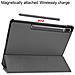 Custodia A Tre Ante Per Samsung Galaxy Tab S7 Plus / Fe / Lite Pelle Pu / Pc Grigio - Foto miniatura 5