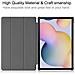 Custodia A Tre Ante Per Samsung Galaxy Tab S7 Plus / Fe / Lite Pelle Pu / Pc Grigio - Foto miniatura 8