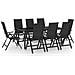 Set Mobili Da Pranzo Per Giardino 9 Pz In Alluminio Antracite - Foto miniatura 1