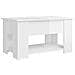 Tavolino Da Salotto Bianco Lucido 79x49x41 Cm Legno Multistrato - Foto miniatura 4