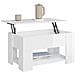 Tavolino Da Salotto Bianco Lucido 79x49x41 Cm Legno Multistrato - Foto miniatura 5