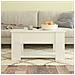 Tavolino Da Salotto Bianco Lucido 79x49x41 Cm Legno Multistrato - Foto miniatura 6