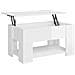 Tavolino Da Salotto Bianco Lucido 79x49x41 Cm Legno Multistrato - Foto miniatura 1