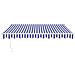 Tenda Sole Retrattile Blu E Bianca 3,5x2,5m Tessuto E Alluminio - Foto miniatura 3