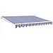 Tenda Sole Retrattile Blu E Bianca 3,5x2,5m Tessuto E Alluminio - Foto miniatura 1