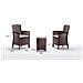 Set Salotto Da Esterno Jupiter, Set Da Giardino Con Cuscini, Salottino Indoor E Outdoor Effetto Rattan, 100% Made In Italy, Marrone - Foto miniatura 3
