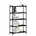 Libreria A 5 Ripiani Nera 80x30x154 Cm In Legno Multistrato - Foto miniatura 3