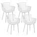 Set Di 4 Sedie Da Pranzo Bianco Pesaro - Foto miniatura 1