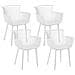 Set Di 4 Sedie Da Pranzo Bianco Pesaro - Foto miniatura 9
