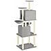 Albero Per Gatti Con Tiragraffi In Sisal Grigio Chiaro 180 Cm - Foto miniatura 4