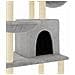 Albero Per Gatti Con Tiragraffi In Sisal Grigio Chiaro 180 Cm - Foto miniatura 5