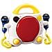 Lettore Cd Karaoke Portatile Per Bambini Con Bluetooth E Doppio Microfono, Multicolore - Foto miniatura 6