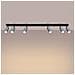 Lampada A Soffitto Winx 6l Nero /cromo Sl. 1372 - Moderno Lampade Da Soffitto Nero /cromato 18.5x118x6 Cm - Foto miniatura 3