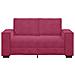 Divano a 2 Posti Rosso Vino 120 cm in Velluto - Foto miniatura 2